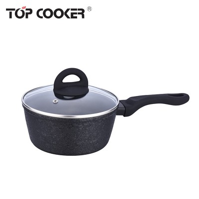 Forged aluminum black non stick coating sauce pan