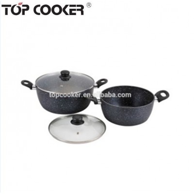 Aluminum Black Marble Coating Induction Casserole