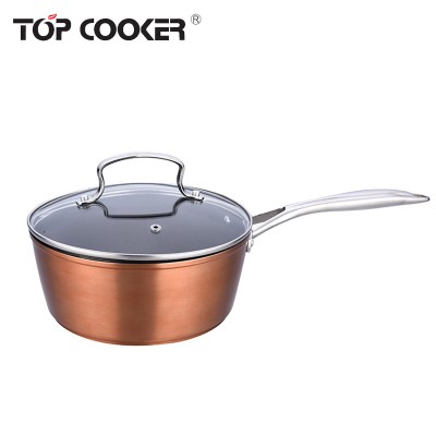 Different Size foged copper metallic non stick Sauce Pan