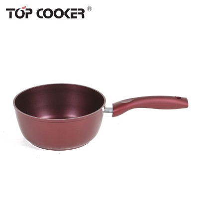 Eco friendly aluminum color non stick sauce pan