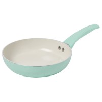 9.5" Pressed Ceramic Coating Green Fry Pan with Soft Touch Stay Cool Premium Handle